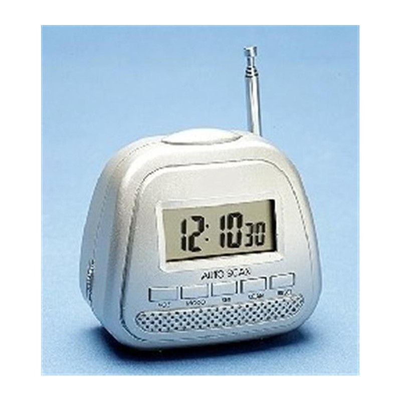 Balvi - Lucid Despertador radiocontrolado de diseño Simple y Elegante. Multifunción con Hora, Alarma, Fecha y termómetro. Pantalla retroiluminada 