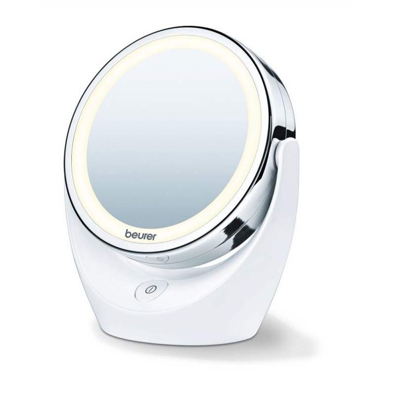 Espejo con luz led y aumento para maquillaje de Beurer. Espejo cosmético giratorio Espejo con luz led y aumento para maquillaje de Beurer. Espejo cosmético giratorio